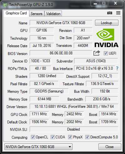 Обзор и тестирование видеокарт NVIDIA GeForce GTX 1060 для ноутбуков