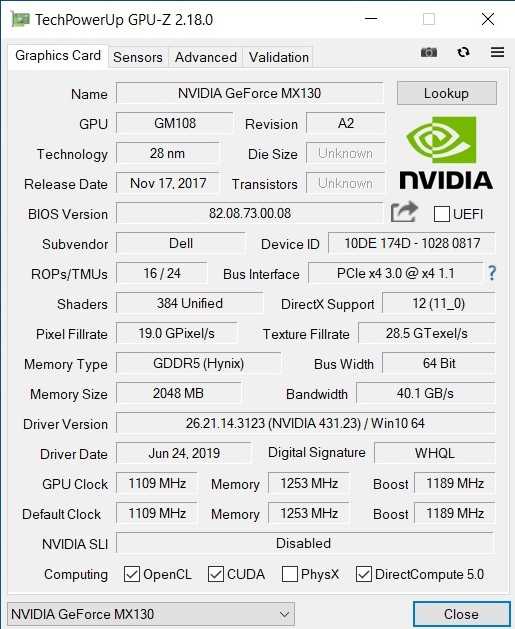 Обзор и характеристики видеокарт NVIDIA GeForce MX100